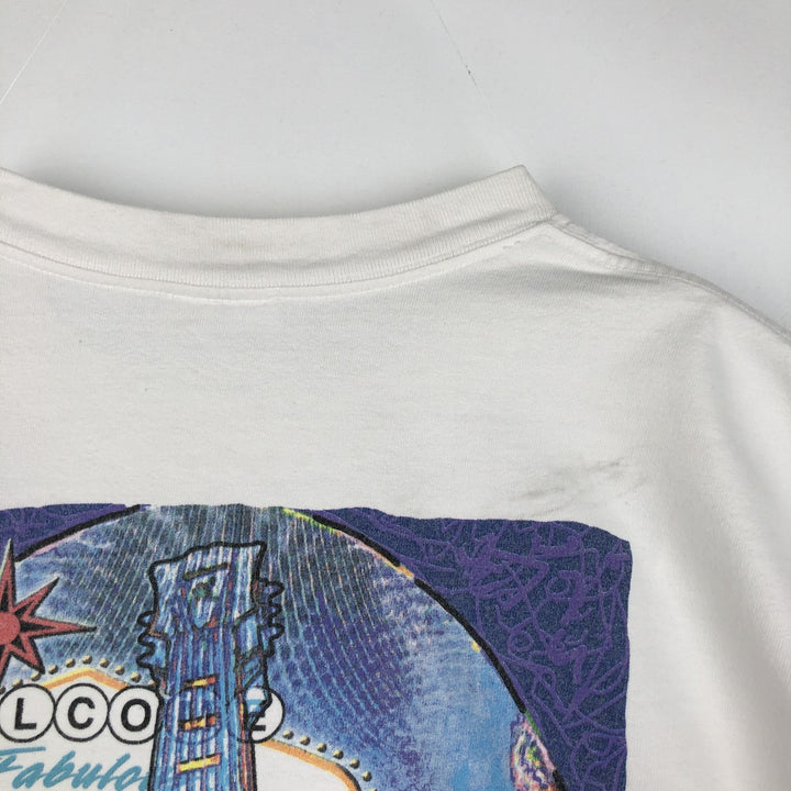 90'S HARD ROCK CAFE Hard Rock Cafe Advertising T-shirt Made in USA Men's L Vintage cotton white type Vintage Second Hand