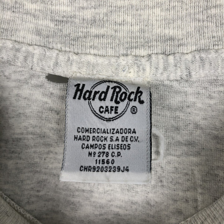 90'S HARD ROCK CAFE Hard Rock Cafe Advertising T-shirt Men's L equivalent Vintage cotton gray type Vintage Second Hand