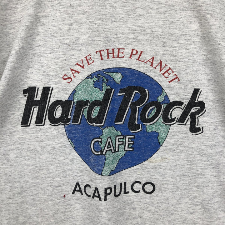 90'S HARD ROCK CAFE Hard Rock Cafe Advertising T-shirt Men's L equivalent Vintage cotton gray type Vintage Second Hand