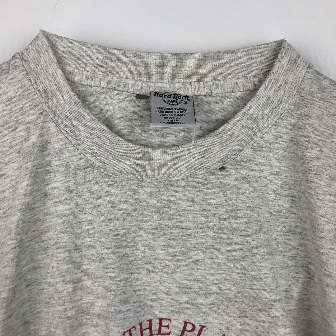 90'S HARD ROCK CAFE Hard Rock Cafe Advertising T-shirt Men's L equivalent Vintage cotton gray type Vintage Second Hand