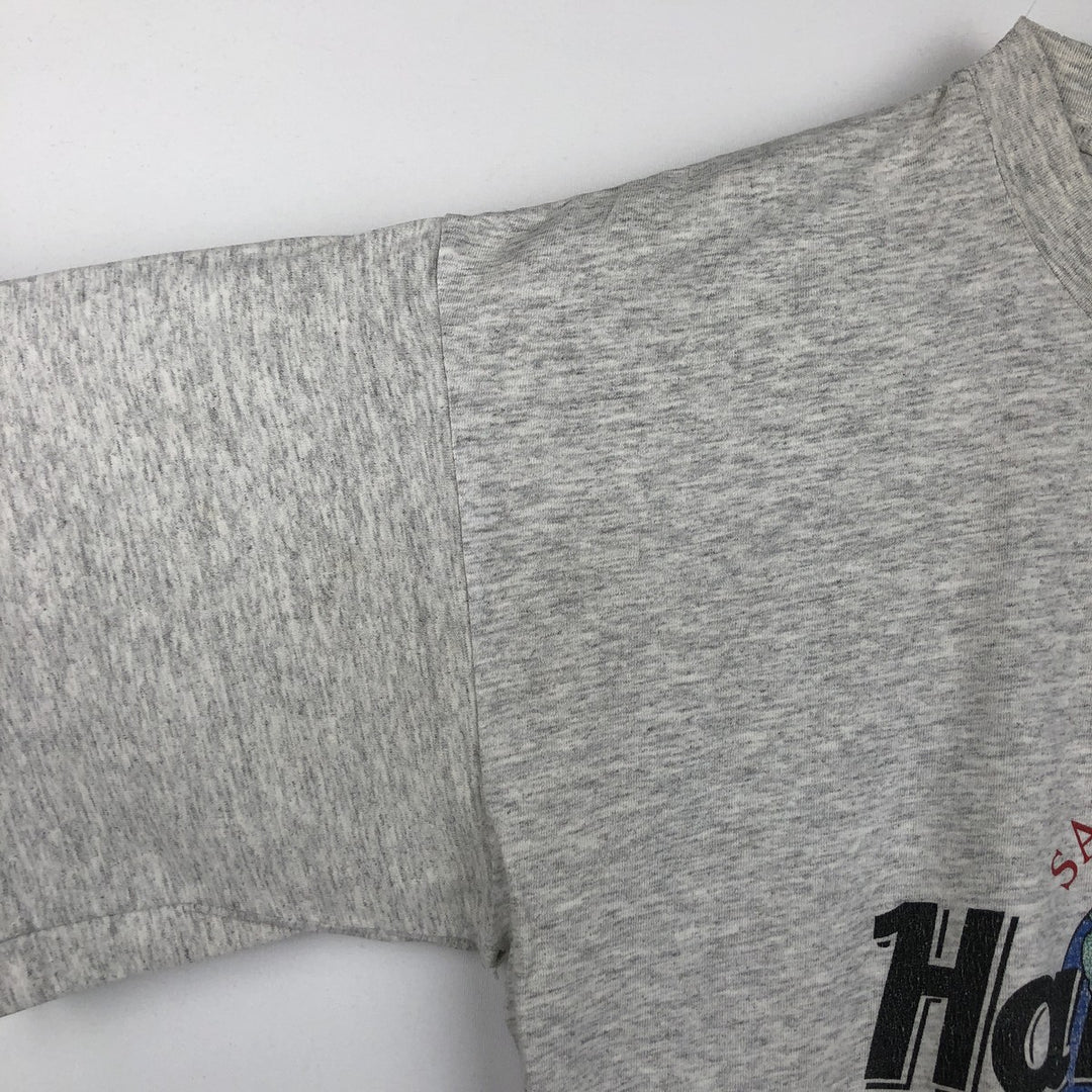 90'S HARD ROCK CAFE Hard Rock Cafe Advertising T-shirt Men's L equivalent Vintage cotton gray type Vintage Second Hand