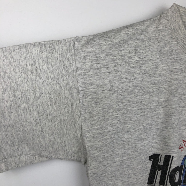 90'S HARD ROCK CAFE Hard Rock Cafe Advertising T-shirt Men's L equivalent Vintage cotton gray type Vintage Second Hand