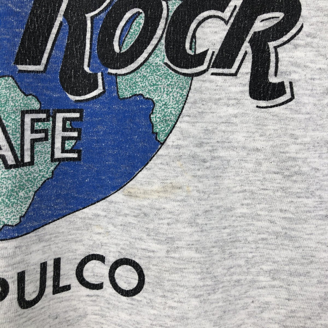 90'S HARD ROCK CAFE Hard Rock Cafe Advertising T-shirt Men's L equivalent Vintage cotton gray type Vintage Second Hand