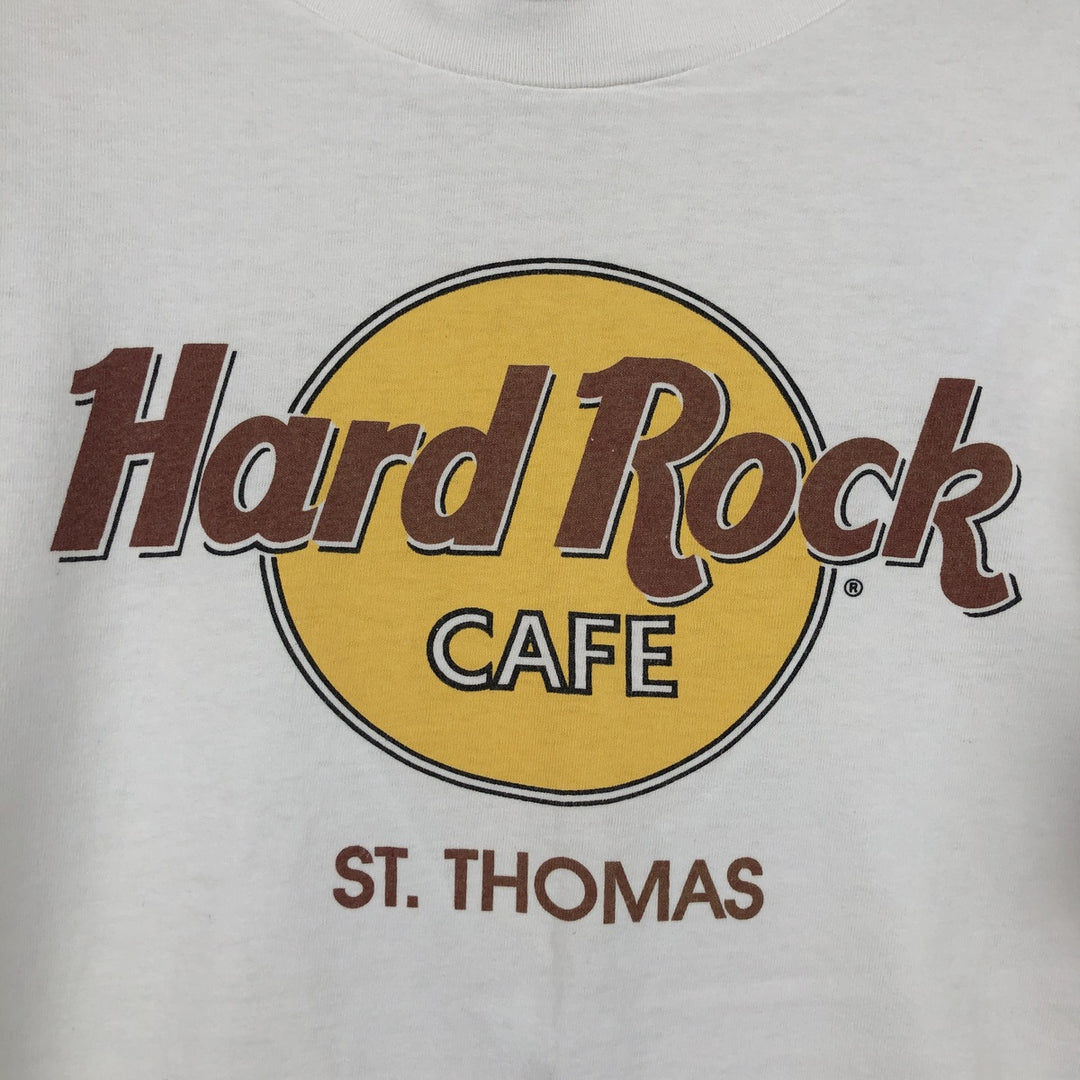 90'S HARD ROCK CAFE Hard Rock Cafe Advertising T-shirt Made in USA Men's L Vintage cotton white type Vintage Second Hand