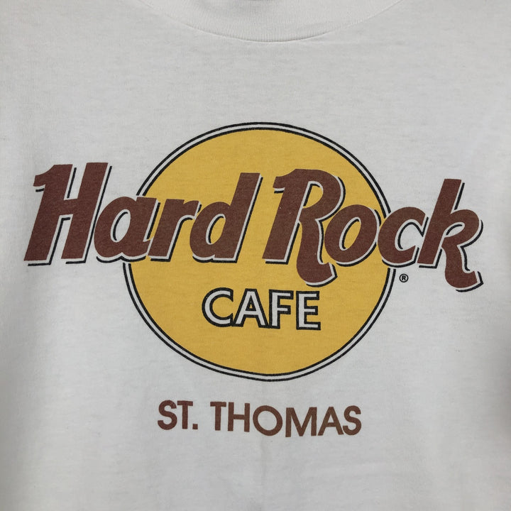 90'S HARD ROCK CAFE Hard Rock Cafe Advertising T-shirt Made in USA Men's L Vintage cotton white type Vintage Second Hand