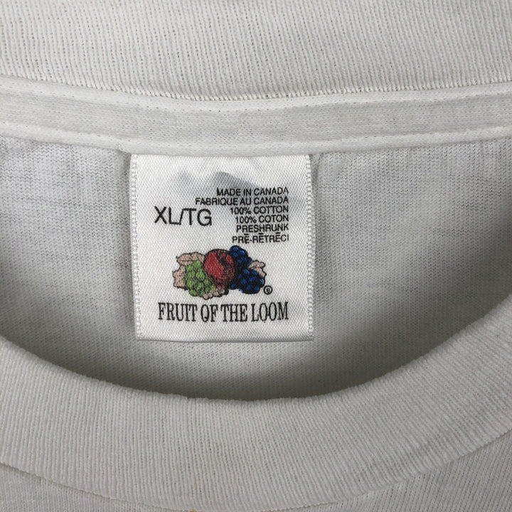 90'S Fruit of the Loom Hard Rock Cafe advertising t-shirt, made in Canada, men's size XL equivalent. cotton white type Vintage Second Hand