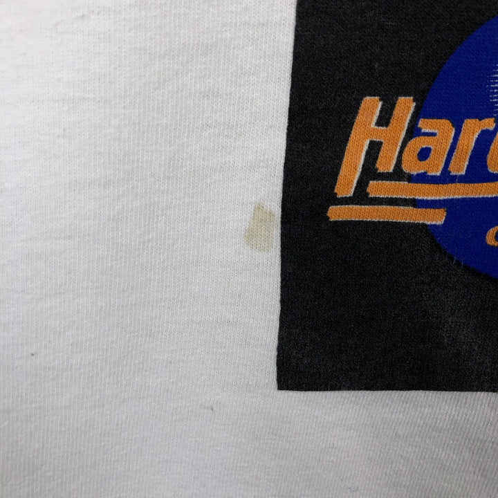 90'S Fruit of the Loom Hard Rock Cafe advertising t-shirt, made in Canada, men's size XL equivalent. cotton white type Vintage Second Hand