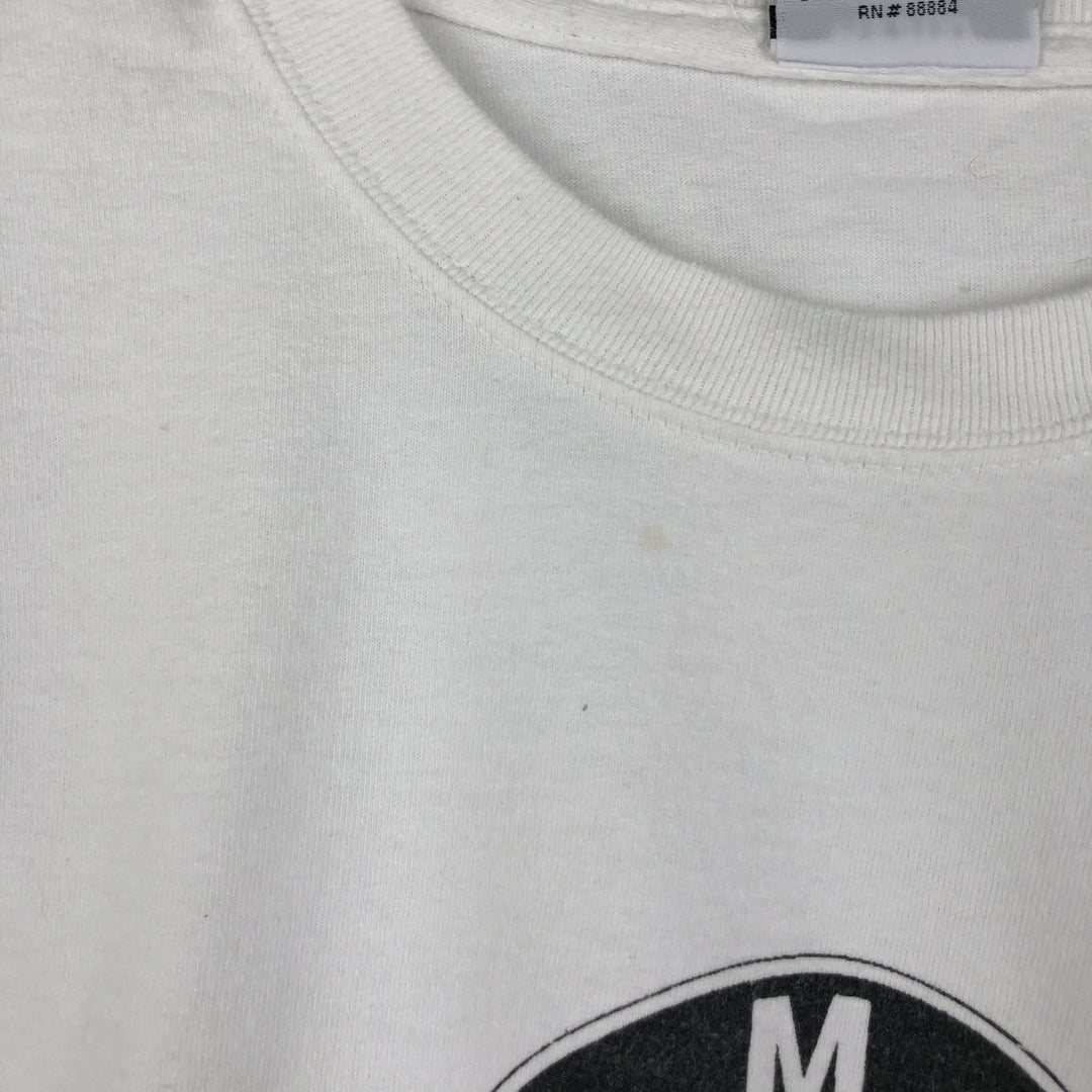 90s-00'S BMW advertising T-shirt, made in USA, men's size L (approx.) cotton white type Vintage Second Hand