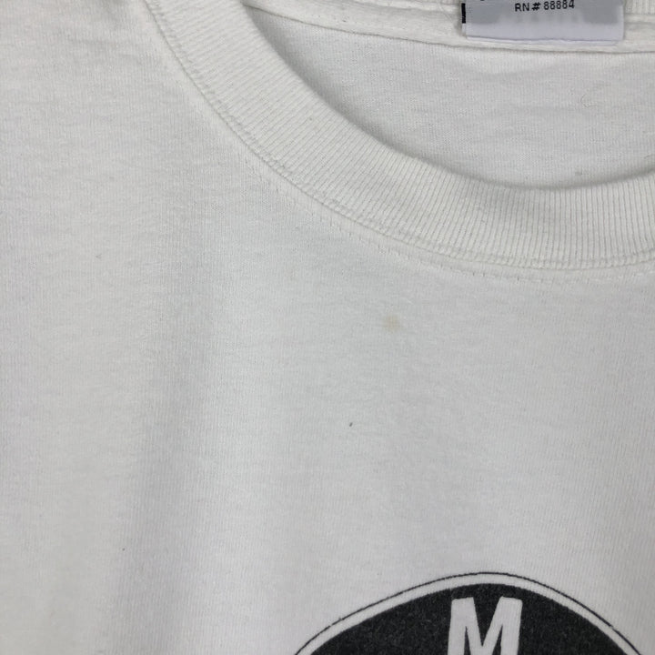 90s-00'S BMW advertising T-shirt, made in USA, men's size L (approx.) cotton white type Vintage Second Hand