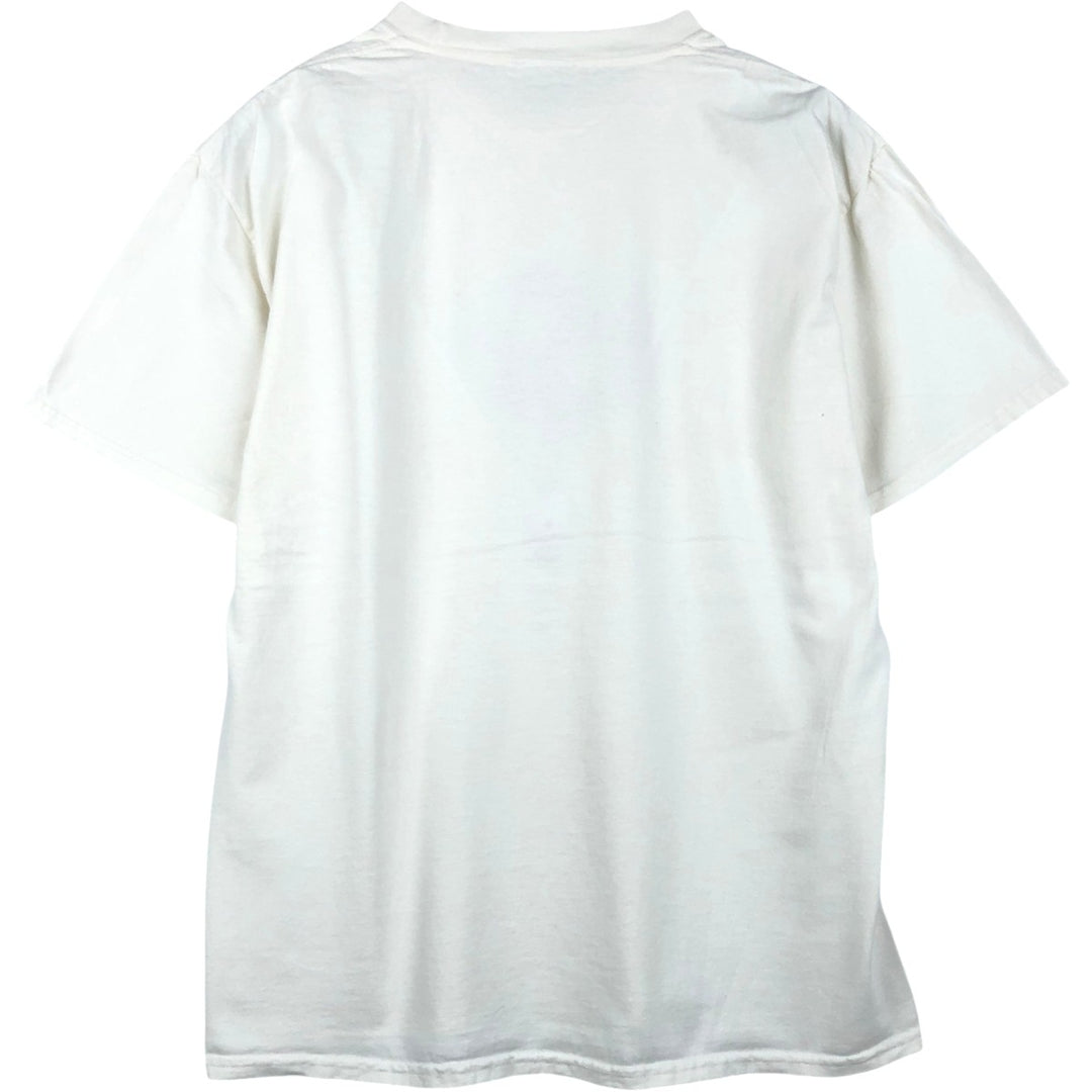 90s-00'S BMW advertising T-shirt, made in USA, men's size L (approx.) cotton white type Vintage Second Hand
