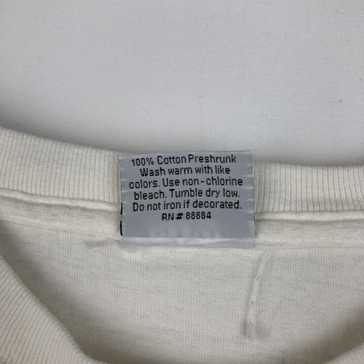 90s-00'S BMW advertising T-shirt, made in USA, men's size L (approx.) cotton white type Vintage Second Hand