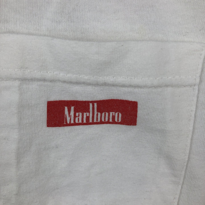 90'S MARLBORO COUNTRY STORE Marlboro Advertising T-shirt, Made in USA, Men's XL equivalent, Vintage cotton white type Vintage Second Hand