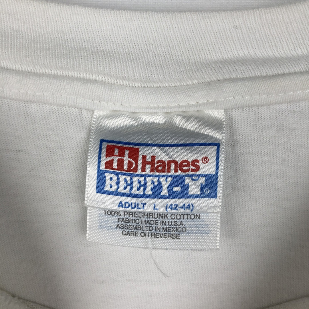 90'S Hanes BEEFY-T Mastercard Advertising T-Shirt, Men's Size L (approx.), Vintage cotton white type Vintage Second Hand