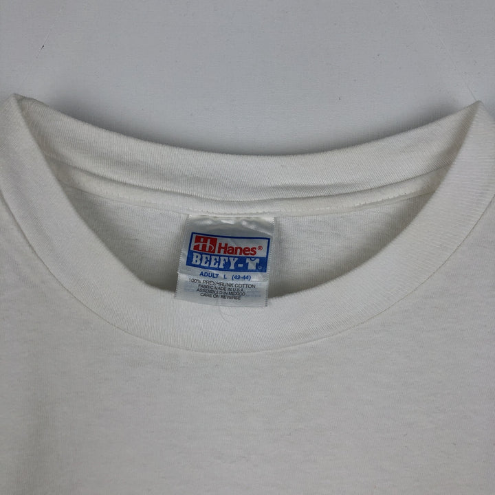90'S Hanes BEEFY-T Mastercard Advertising T-Shirt, Men's Size L (approx.), Vintage cotton white type Vintage Second Hand