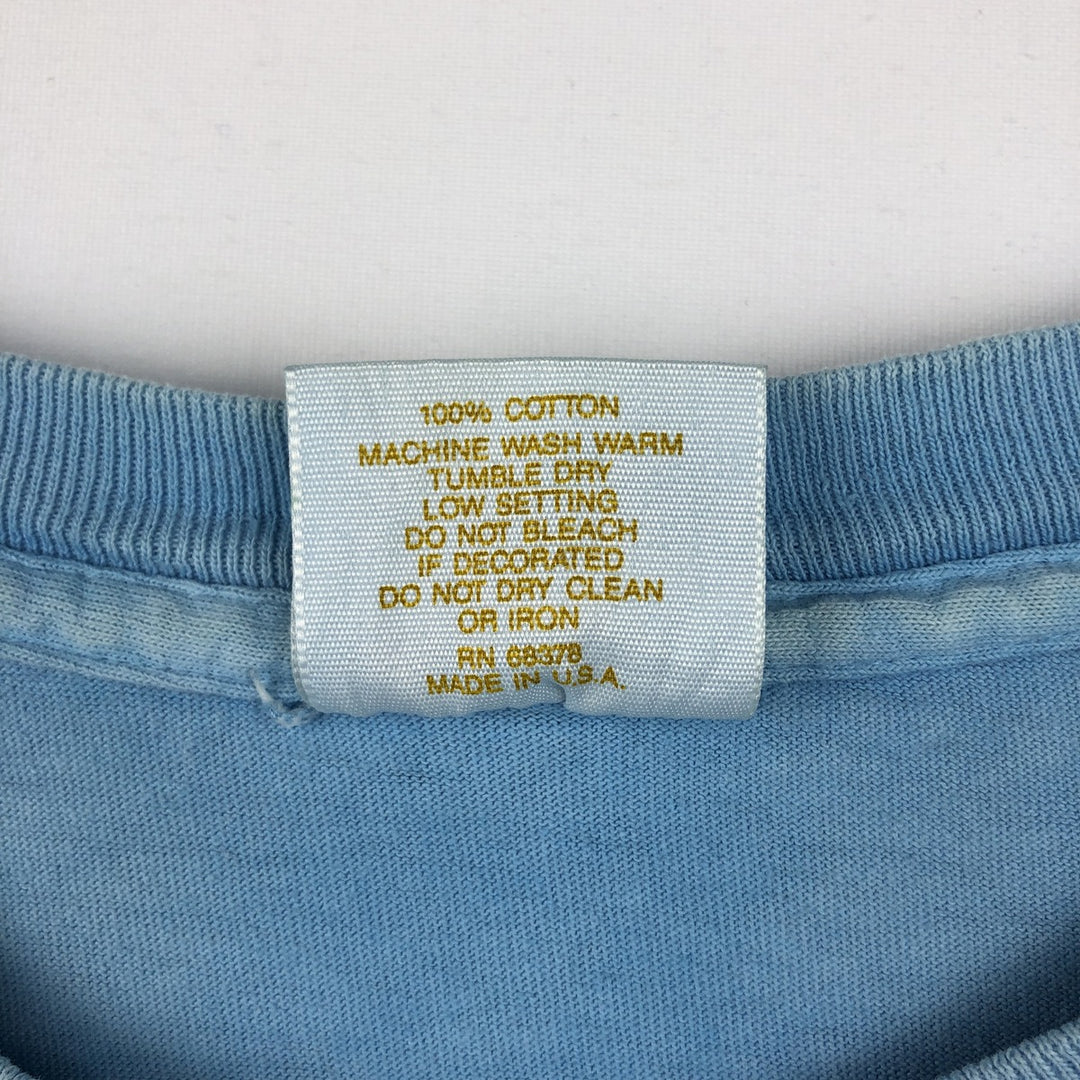 90'S TENNESSEE RIVER GOLD Print T-Shirt, Made in USA, Men's XXL equivalent, Vintage cotton Blue type light blue Vintage Second Hand