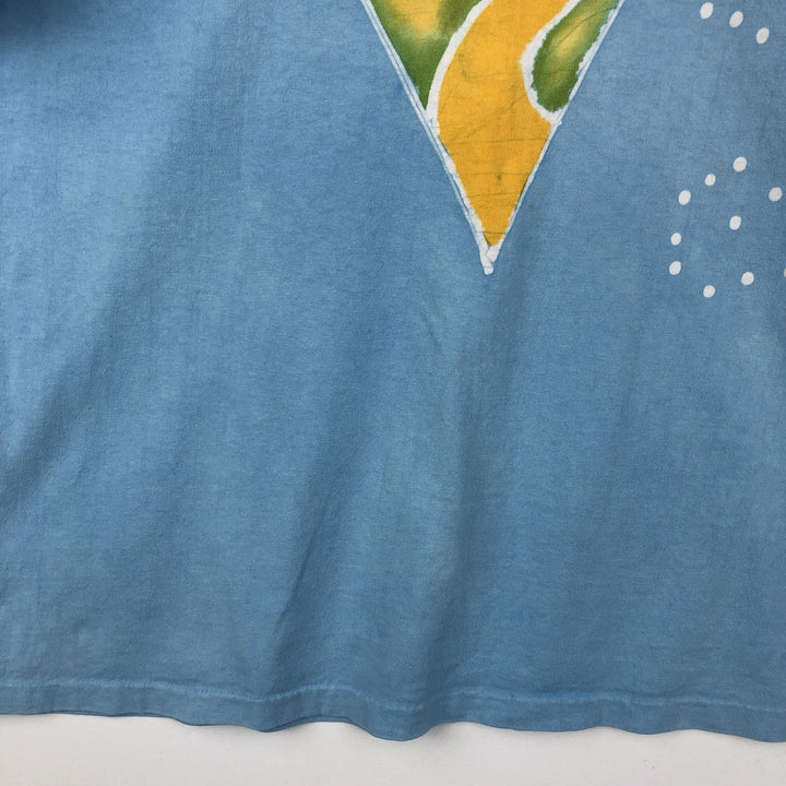 90'S TENNESSEE RIVER GOLD Print T-Shirt, Made in USA, Men's XXL equivalent, Vintage cotton Blue type light blue Vintage Second Hand