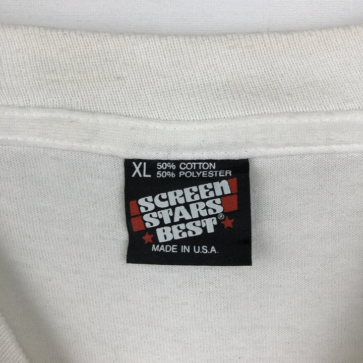 90'S Screen Stars Best Printed T-shirt Made in USA Men's XL Vintage cotton white type Vintage Second Hand