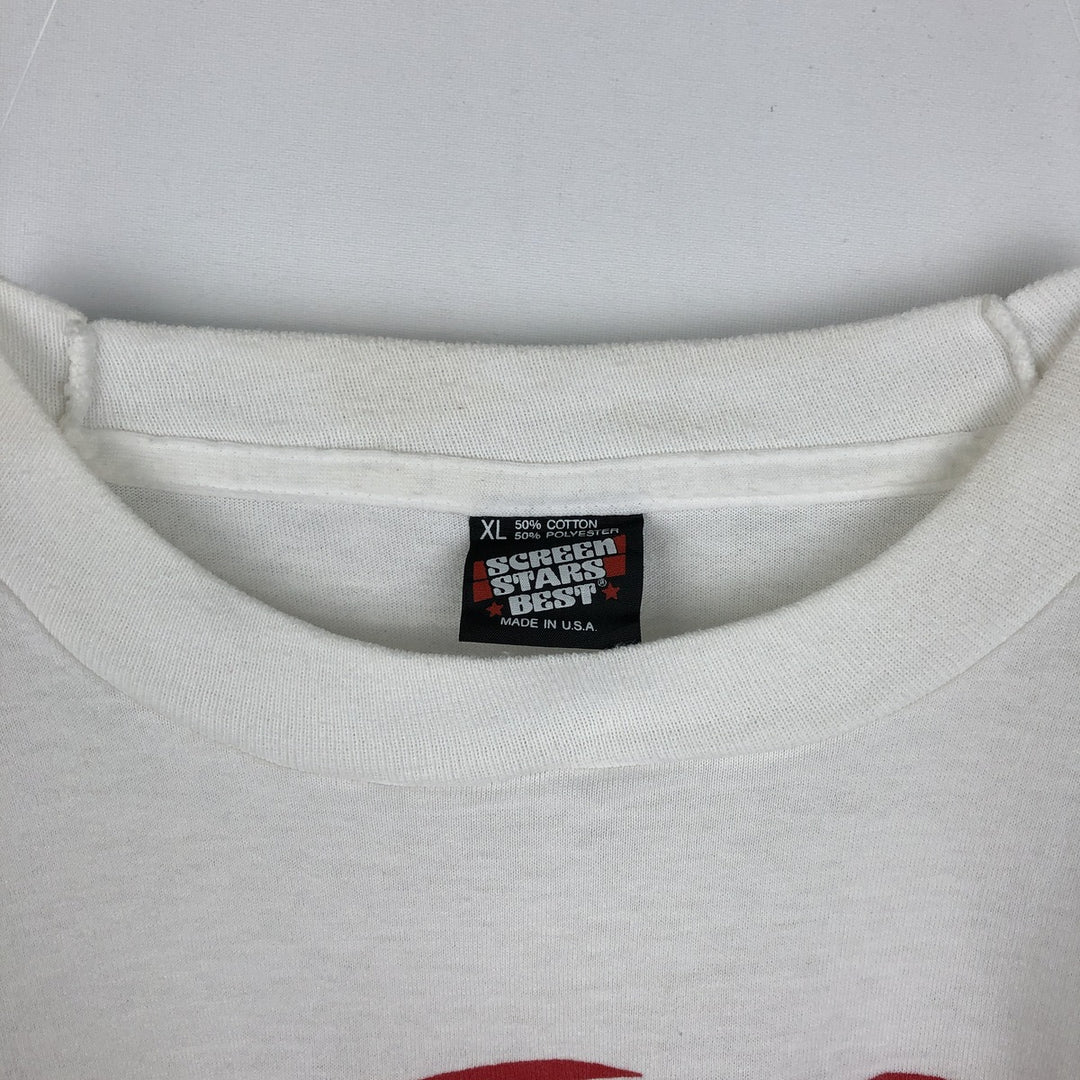 90'S Screen Stars Best Printed T-shirt Made in USA Men's XL Vintage cotton white type Vintage Second Hand