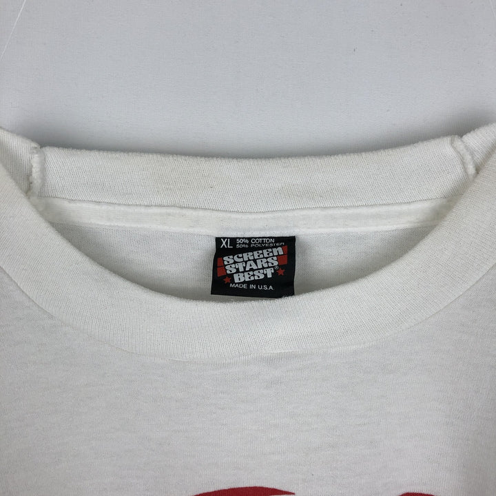 90'S Screen Stars Best Printed T-shirt Made in USA Men's XL Vintage cotton white type Vintage Second Hand