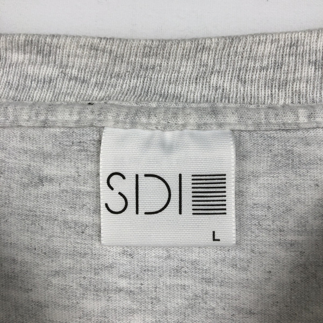 90'S SDI Print T-Shirt, Made in USA, Men's Size L (Equivalent), Vintage cotton gray type Vintage Second Hand