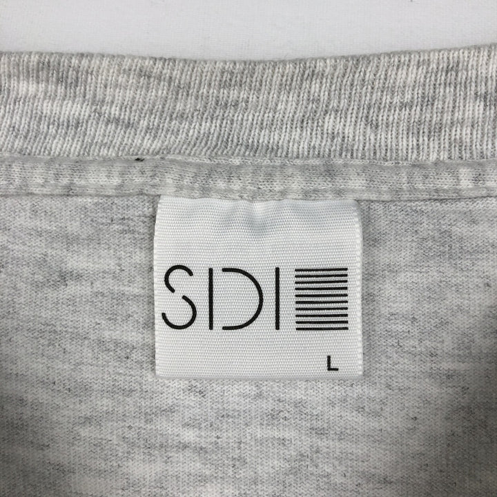 90'S SDI Print T-Shirt, Made in USA, Men's Size L (Equivalent), Vintage cotton gray type Vintage Second Hand
