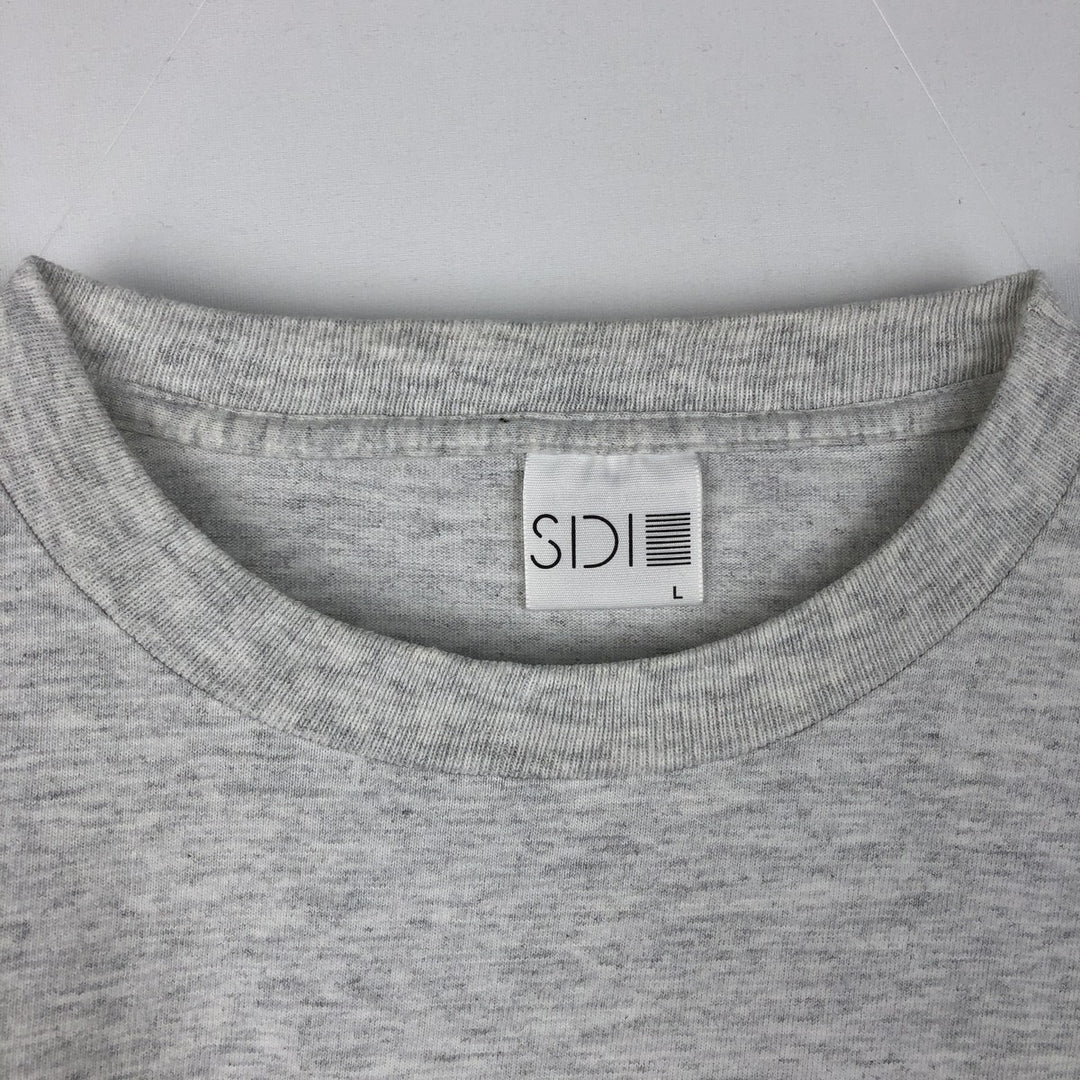 90'S SDI Print T-Shirt, Made in USA, Men's Size L (Equivalent), Vintage cotton gray type Vintage Second Hand