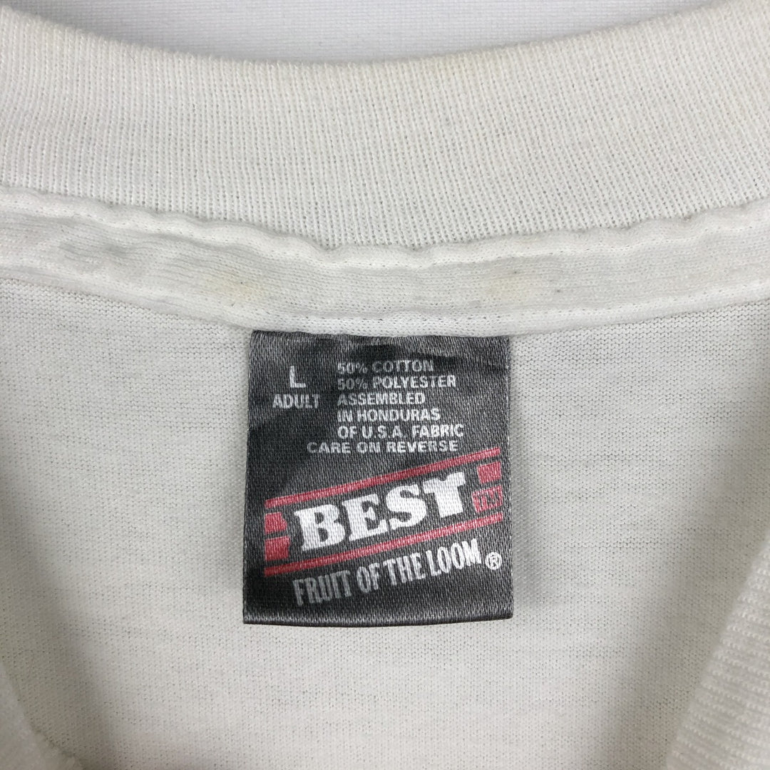 90'S Fruit of the Loom Best Printed T-shirt, Men's, Size L, Vintage cotton white type Vintage Second Hand