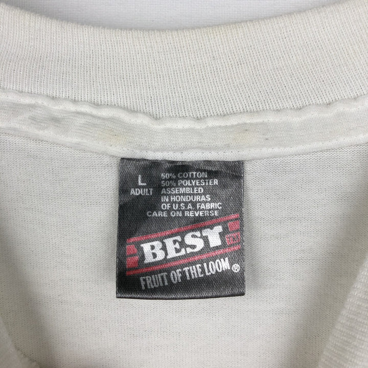 90'S Fruit of the Loom Best Printed T-shirt, Men's, Size L, Vintage cotton white type Vintage Second Hand