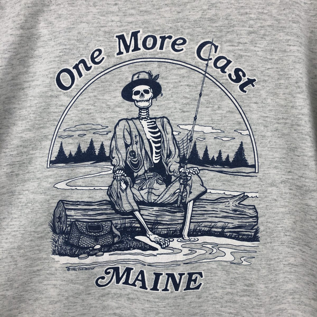 90'S Screen Stars Best Skull Pattern Print T-Shirt, Made in USA, Men's XL equivalent, Vintage cotton gray type Vintage Second Hand