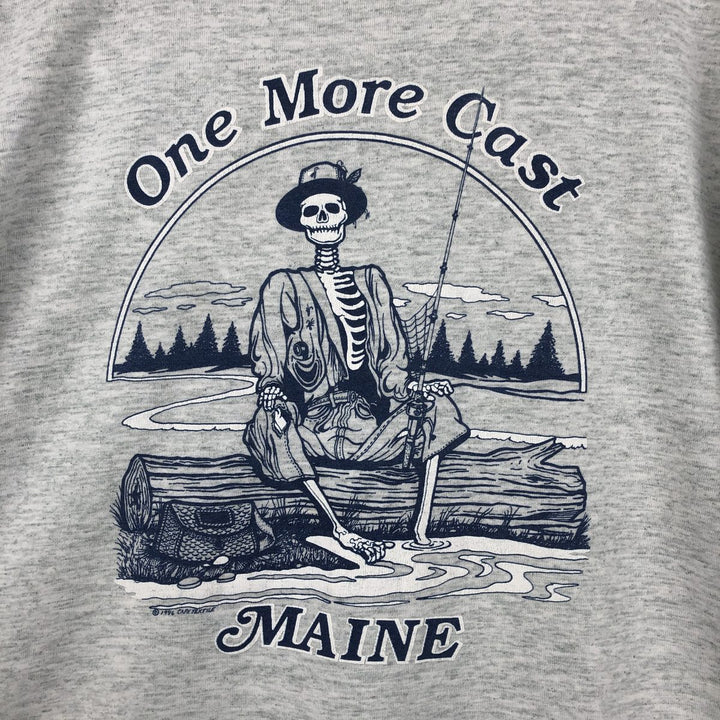 90'S Screen Stars Best Skull Pattern Print T-Shirt, Made in USA, Men's XL equivalent, Vintage cotton gray type Vintage Second Hand