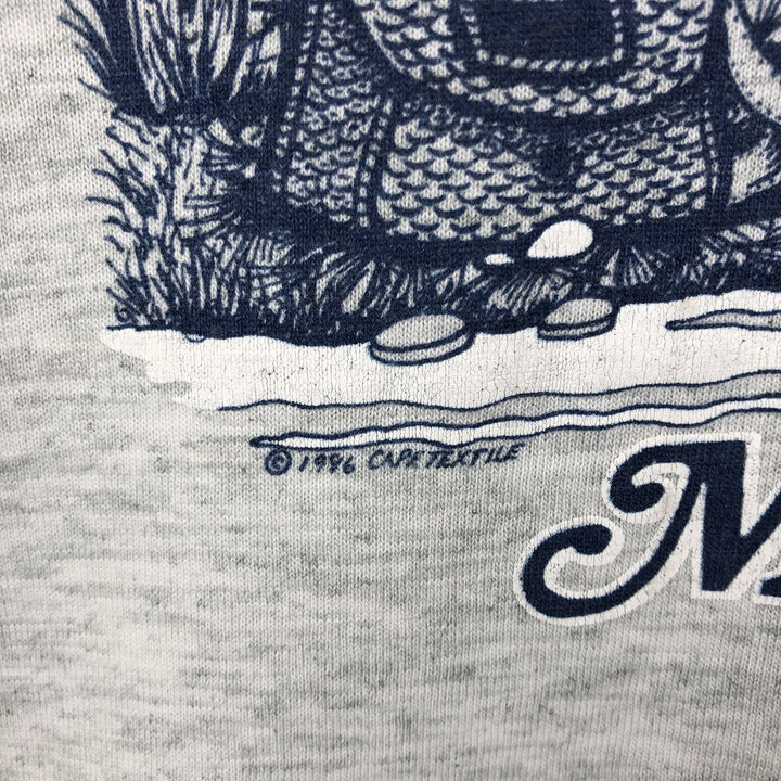 90'S Screen Stars Best Skull Pattern Print T-Shirt, Made in USA, Men's XL equivalent, Vintage cotton gray type Vintage Second Hand