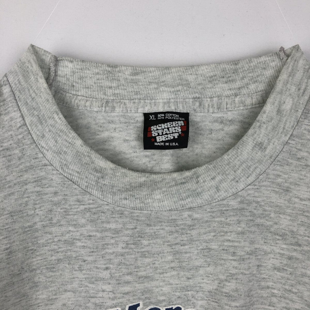 90'S Screen Stars Best Skull Pattern Print T-Shirt, Made in USA, Men's XL equivalent, Vintage cotton gray type Vintage Second Hand