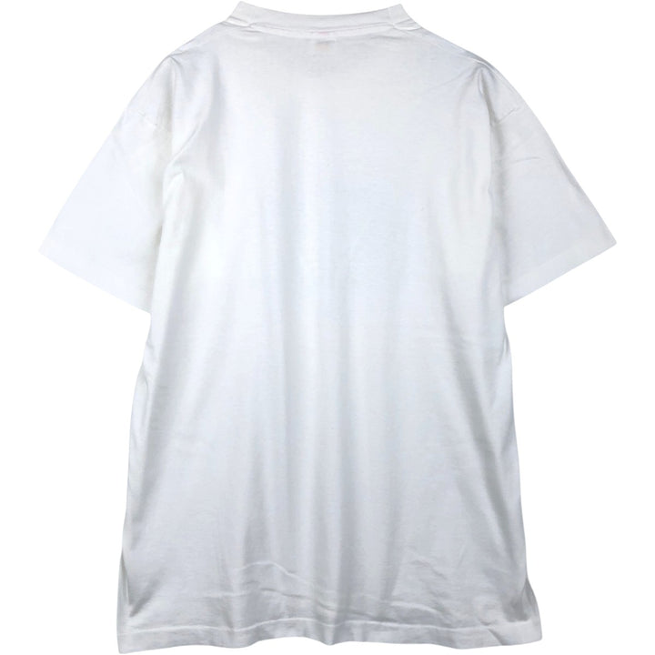 90'S Fruit of the Loom printed T-shirt, made in the USA, men's XL size, vintage cotton white type Vintage Second Hand