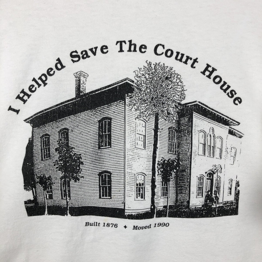 90'S Fruit of the Loom printed T-shirt, made in the USA, men's XL size, vintage cotton white type Vintage Second Hand