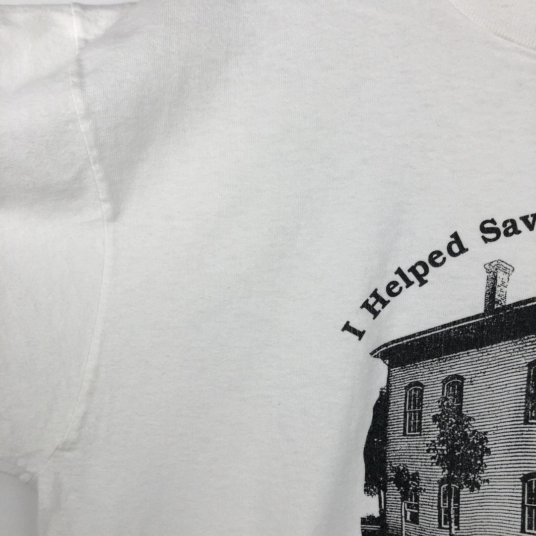 90'S Fruit of the Loom printed T-shirt, made in the USA, men's XL size, vintage cotton white type Vintage Second Hand