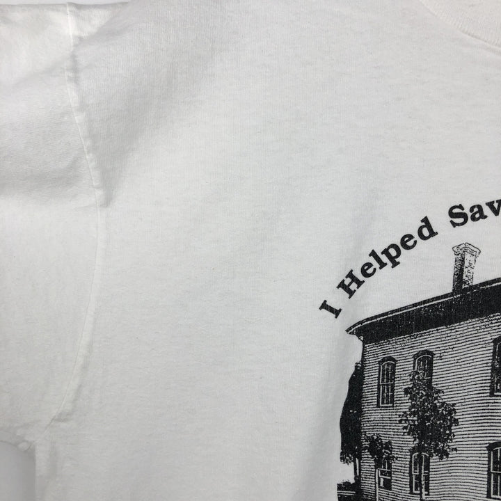 90'S Fruit of the Loom printed T-shirt, made in the USA, men's XL size, vintage cotton white type Vintage Second Hand
