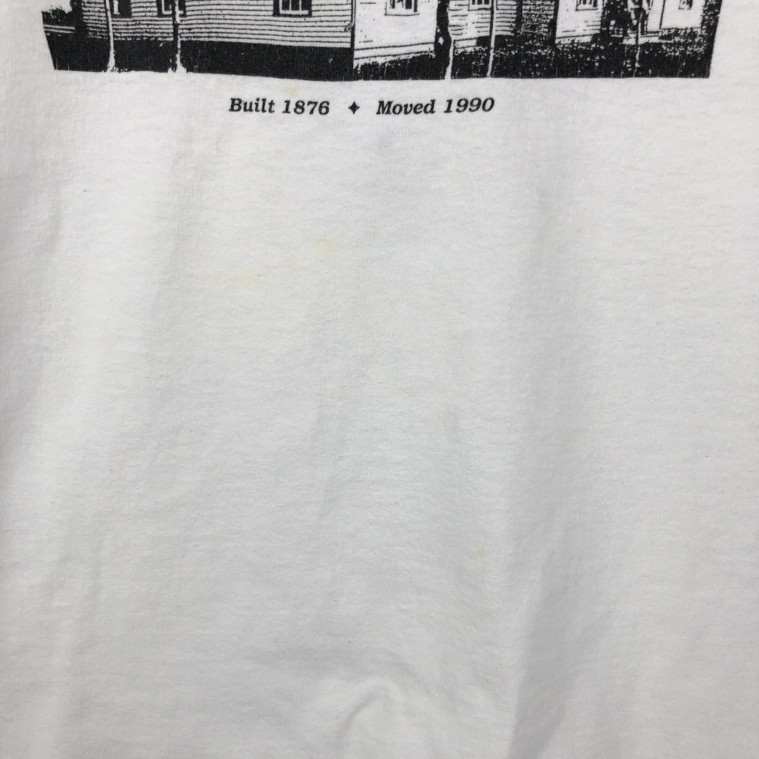 90'S Fruit of the Loom printed T-shirt, made in the USA, men's XL size, vintage cotton white type Vintage Second Hand