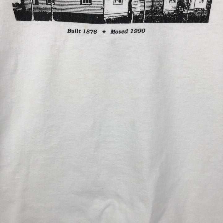 90'S Fruit of the Loom printed T-shirt, made in the USA, men's XL size, vintage cotton white type Vintage Second Hand