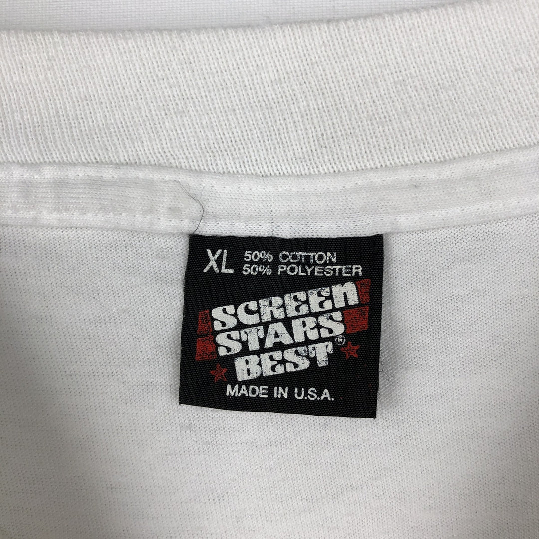 90'S Screen Stars Best Printed T-shirt Made in USA Men's XL Vintage cotton white type Vintage Second Hand