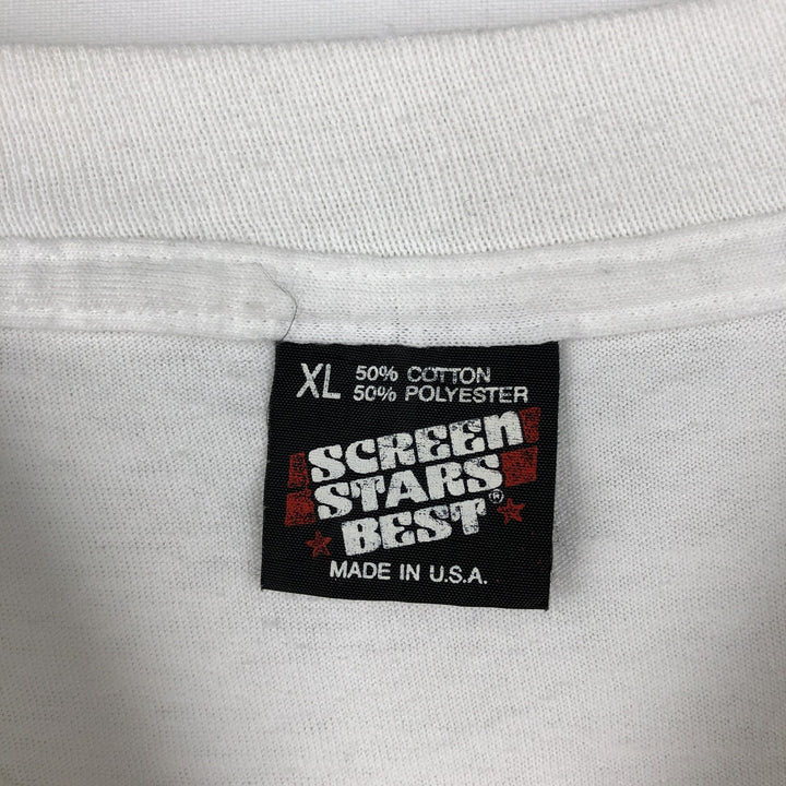 90'S Screen Stars Best Printed T-shirt Made in USA Men's XL Vintage cotton white type Vintage Second Hand