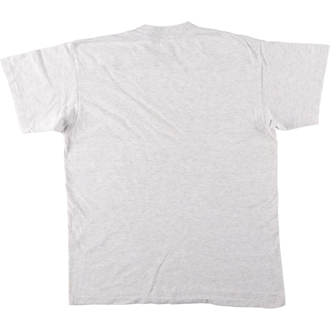 90'S Gildan Heavy Weight Print T-Shirt, Made in Canada, Men's Size L (approx.), Vintage cotton gray type Vintage Second Hand