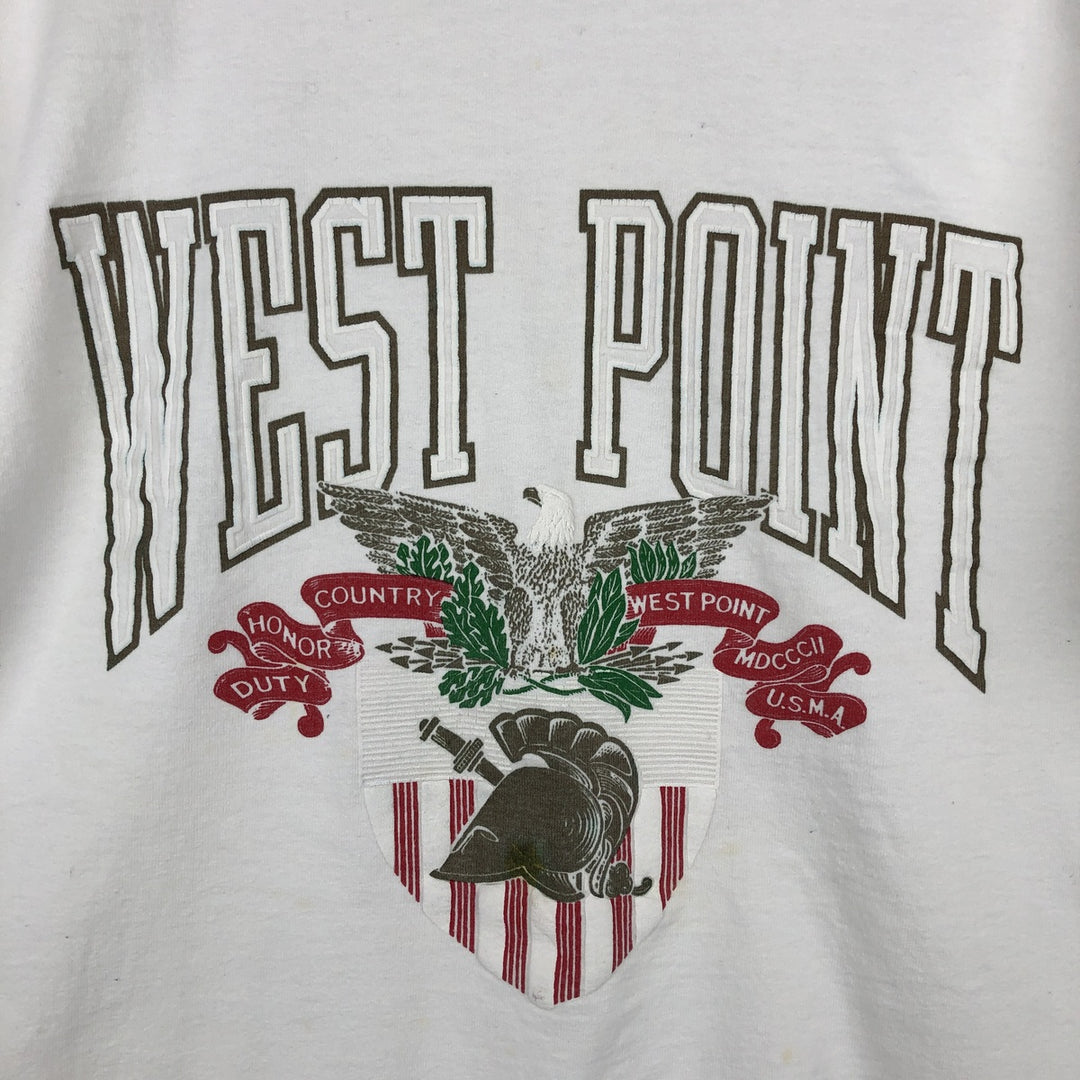 90'S MVP USMA (United States Military Academy) Military Print T-Shirt, Made in USA, Men's Size L (Equivalent), Vintage cotton white type Vintage Second Hand