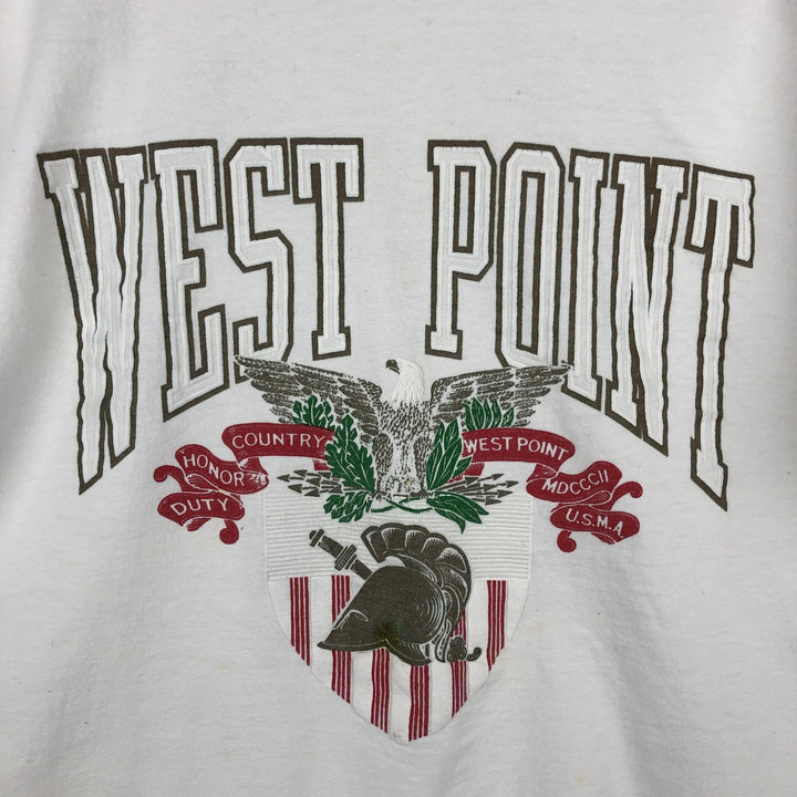 90'S MVP USMA (United States Military Academy) Military Print T-Shirt, Made in USA, Men's Size L (Equivalent), Vintage cotton white type Vintage Second Hand
