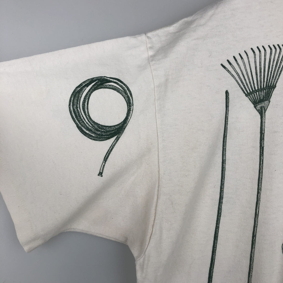 90'S rel.e.vant.products printed T-shirt, made in USA, men's size XL equivalent, vintage. cotton ivory Vintage Second Hand