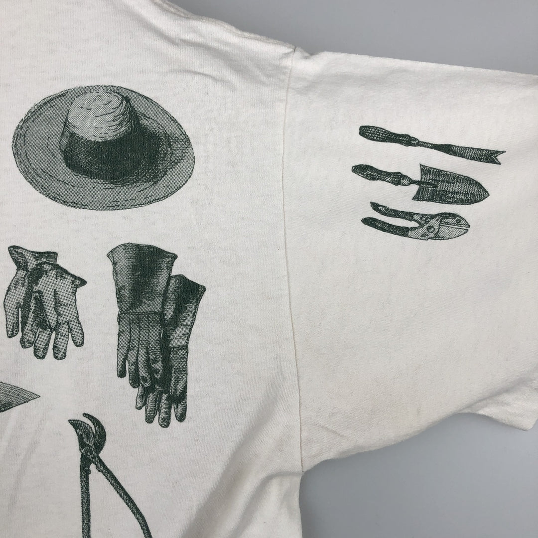 90'S rel.e.vant.products printed T-shirt, made in USA, men's size XL equivalent, vintage. cotton ivory Vintage Second Hand