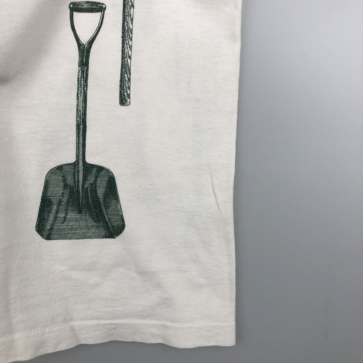 90'S rel.e.vant.products printed T-shirt, made in USA, men's size XL equivalent, vintage. cotton ivory Vintage Second Hand