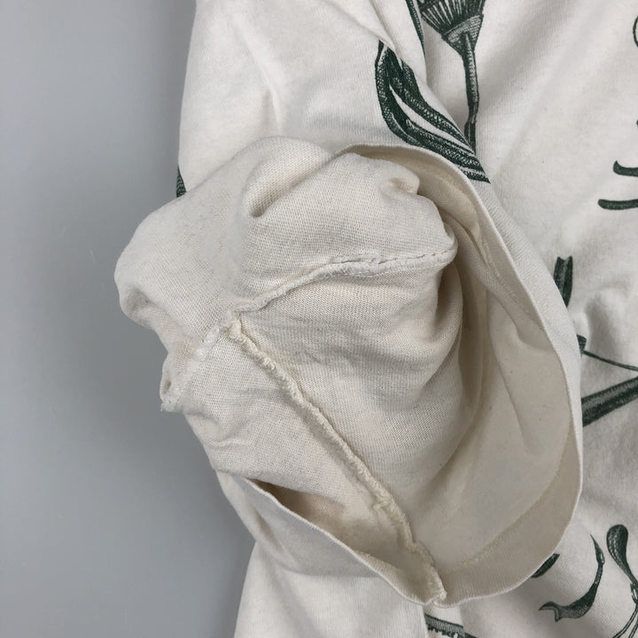 90'S rel.e.vant.products printed T-shirt, made in USA, men's size XL equivalent, vintage. cotton ivory Vintage Second Hand