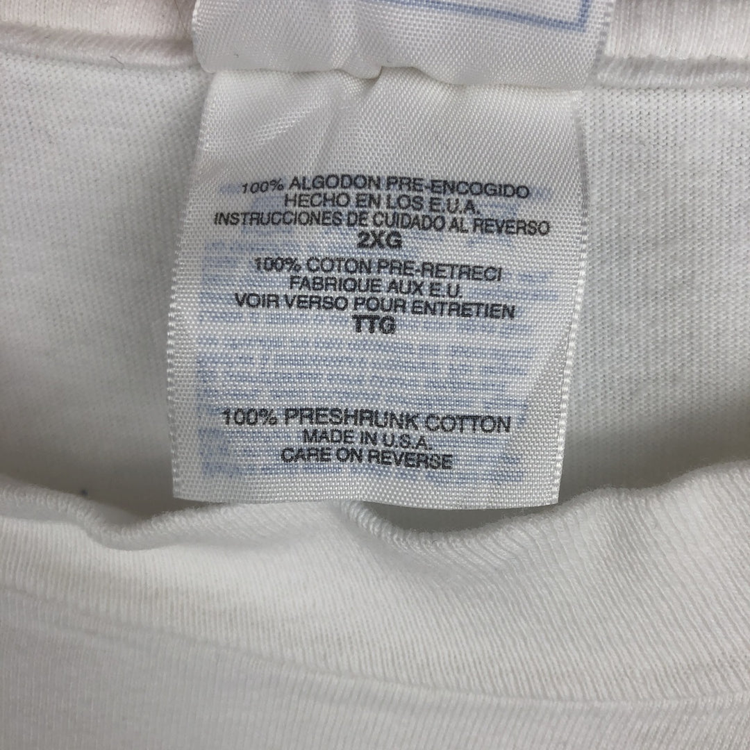 90'S Hanes BEEFY-T JESUS CHRIS print T-shirt, Made in USA, Men's XXL equivalent, Vintage. cotton white type Vintage Second Hand