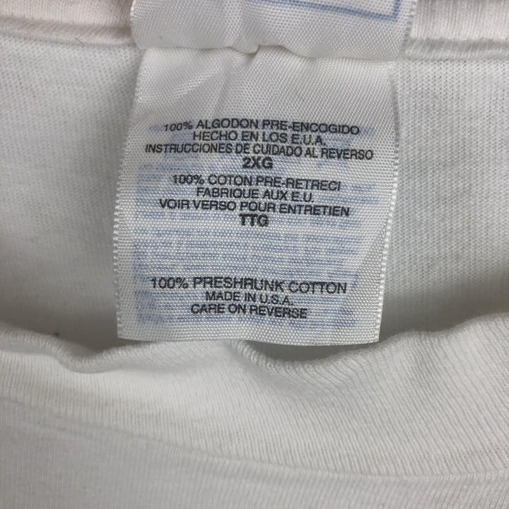 90'S Hanes BEEFY-T JESUS CHRIS print T-shirt, Made in USA, Men's XXL equivalent, Vintage. cotton white type Vintage Second Hand