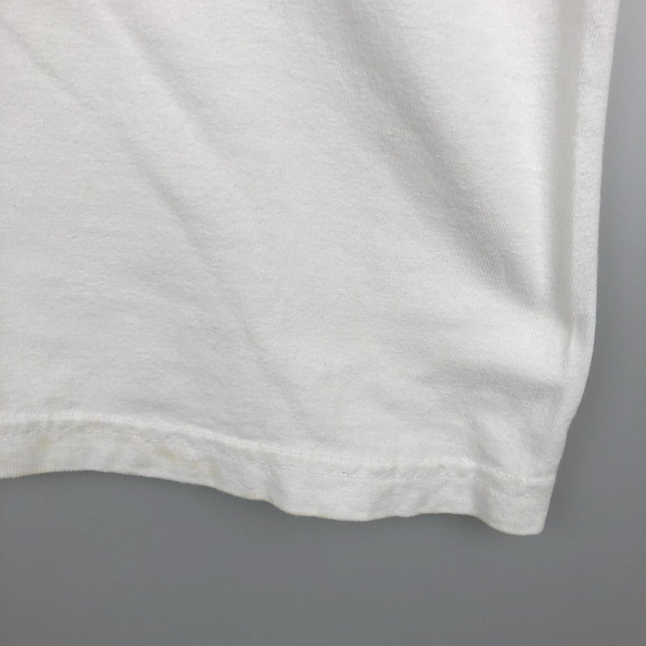 90'S Hanes BEEFY-T JESUS CHRIS print T-shirt, Made in USA, Men's XXL equivalent, Vintage. cotton white type Vintage Second Hand